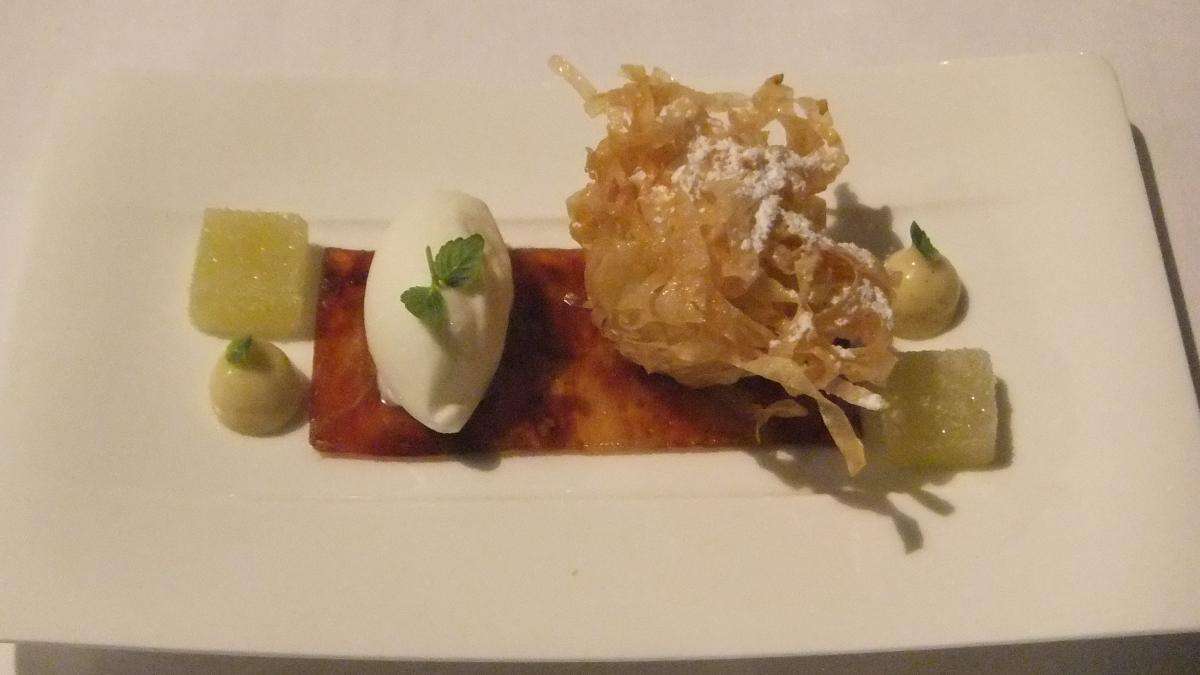 Granny Smith Apfel Dattel mit weiße Schokolade